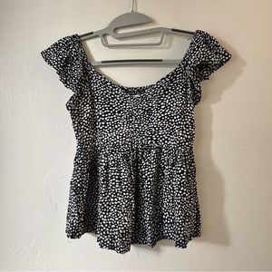 japana polka dot princess blouse